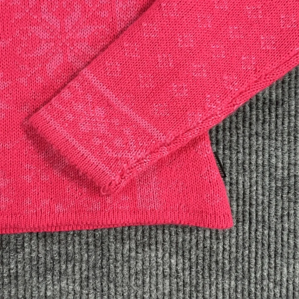 Obermeyer Sweater Womens Medium Pink Mimi 1/4 Zip Fair Isle‎ Ski Wool Blend - Picture 5 of 13